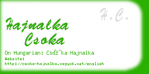 hajnalka csoka business card